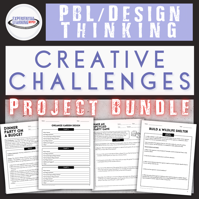 Creating classroom culture creative challenges bundle