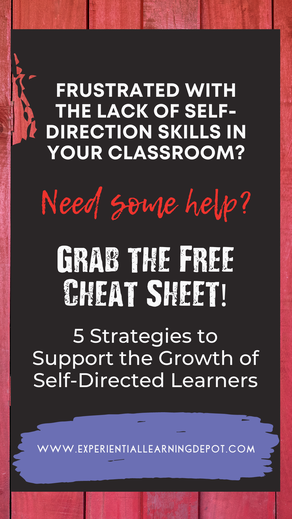 Free cheat sheet to support developing student-led learners. One of those strategies is helping them build self-direction skills.