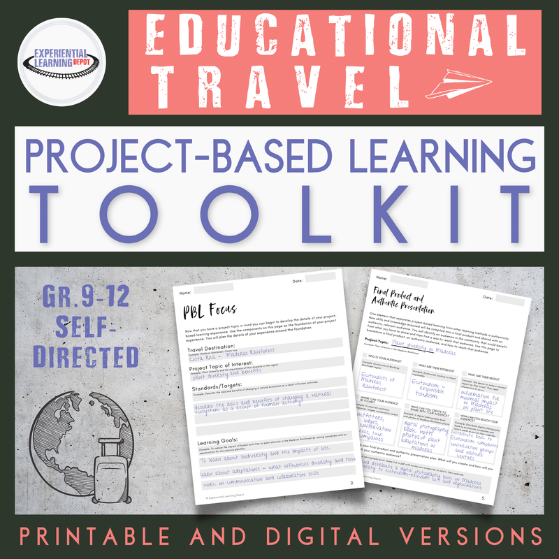 Project-based learning tool kit for education through travel.