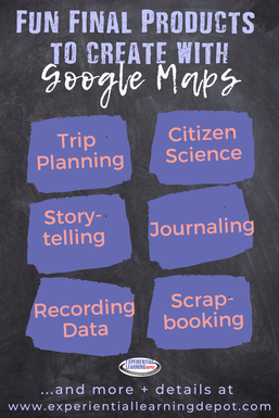 Google Maps has so much potential in project-based learning. Final products could be showcased using Google Maps, students could use the program to analyze changes in neighborhoods, and even collect data using Google Maps. See Experiential Learning Depot blog for more details. 