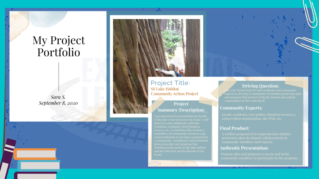 How to assess project-based learning experiences virtually using Google Slides project-based learning e-portfolios.