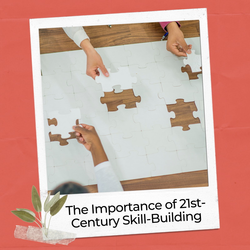 Blog post on the importance of 21st-century skill-building, which students do through design thinking in education.