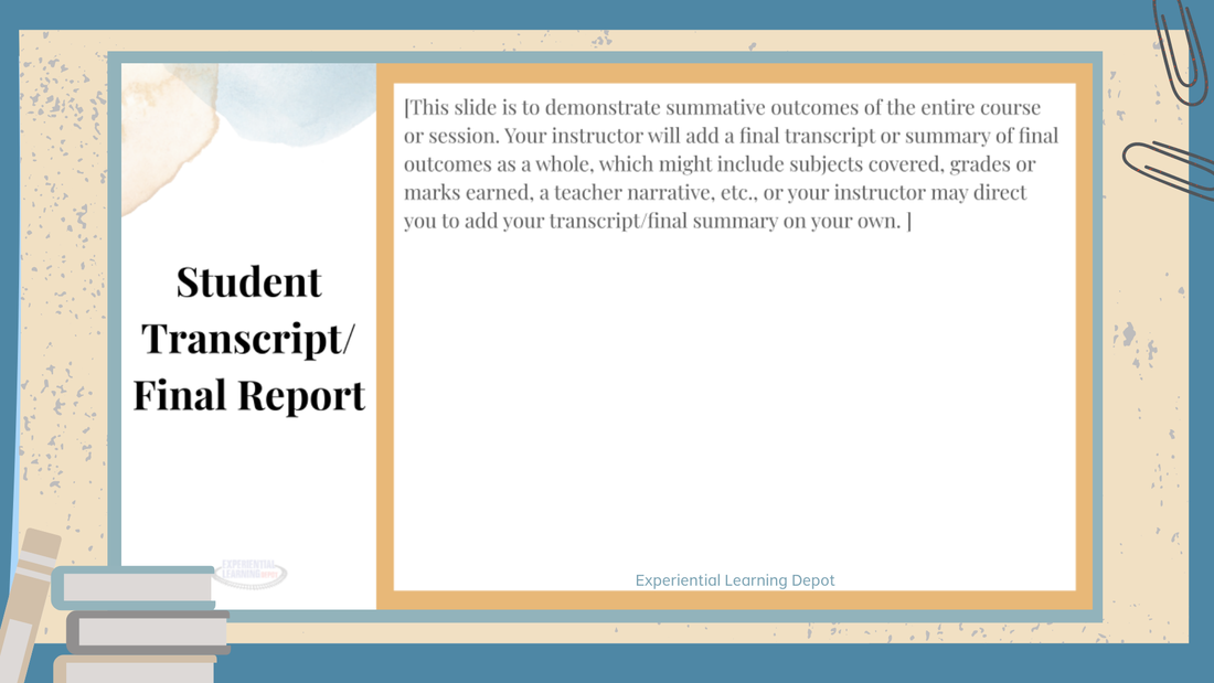 project-based learning transcript