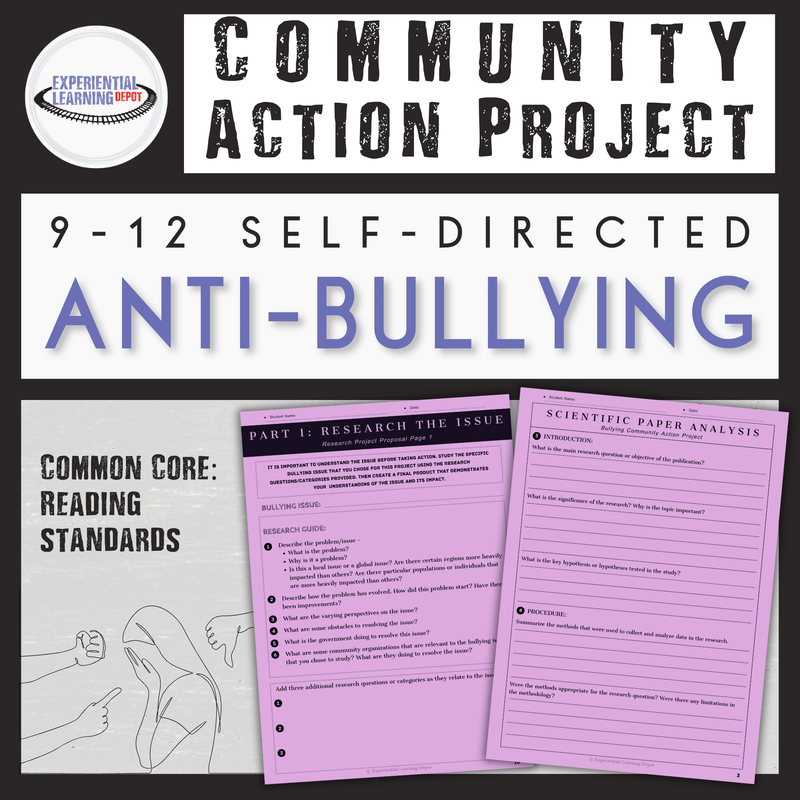 Anti-bullying project-based learning resource.