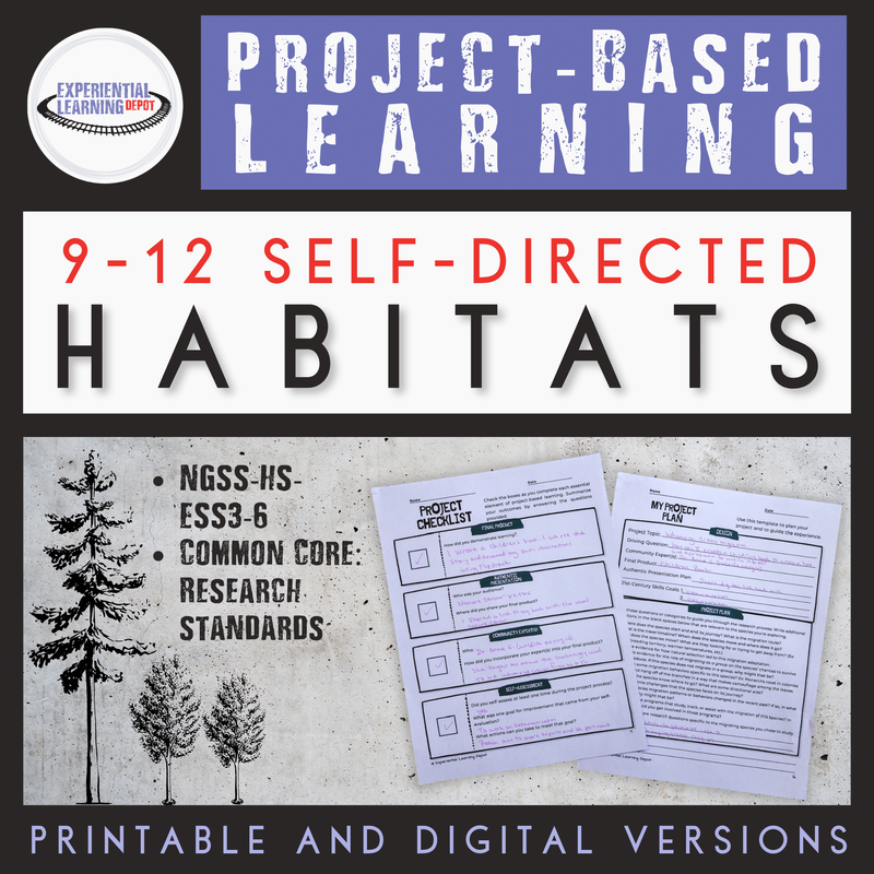 Project based learning habitats project for citizen science project for students