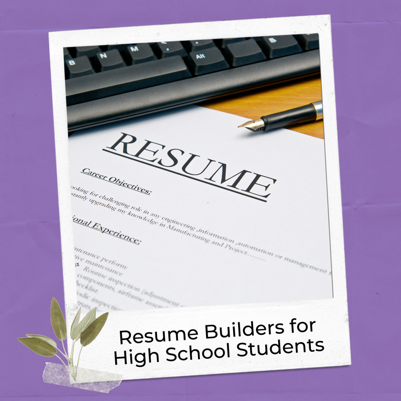 This blog post offers great tips for high school resume builders. Some of these resume builders are mentioned in career exploration activities blog post. 