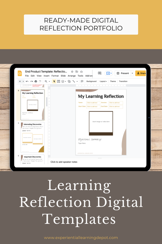Classroom experiential learning by reflection templates