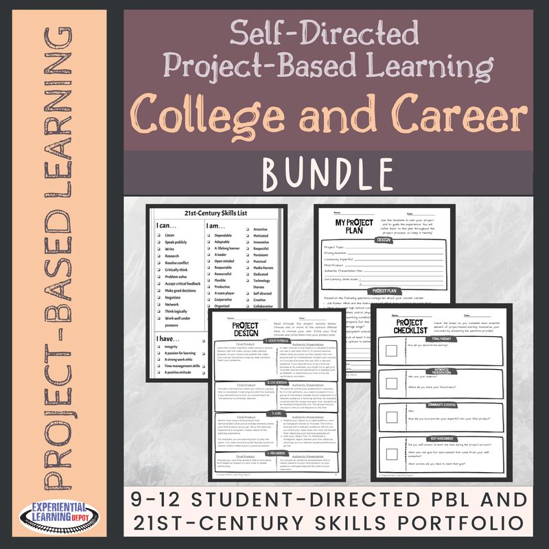 College and Career Readiness Project-Based Learning Bundle for High School Students