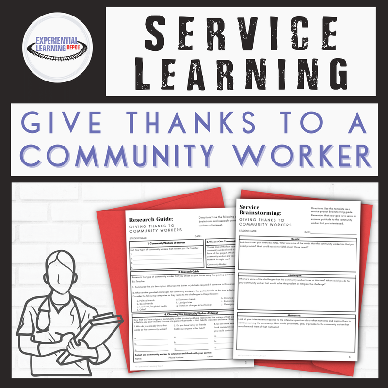 This service learning resource for high school students not only uses the community as a resource, but partners with the community to identify and meet their needs.