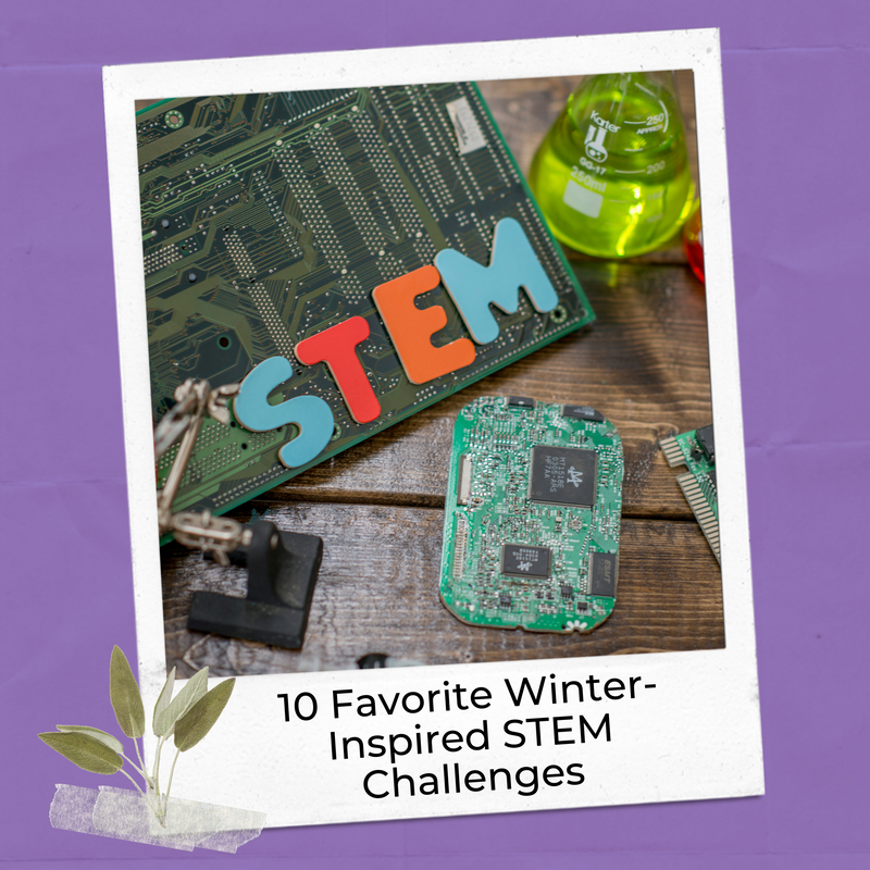 Similar to easy kitchen science experiment ideas, but this blog post is all about winter-inspired STEM ideas.