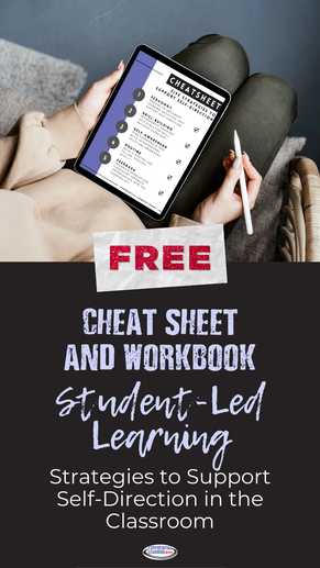 One important 21st-century skill is self-direction. Grab this free cheat sheet and workbook with strategies to map out to support self-direction in your classroom.