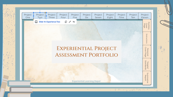 Project-based learning assessment portfolio which includes learning outcomes such as project-based learning rubrics
