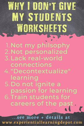 Alternatives to worksheets
