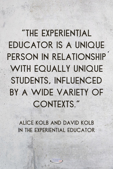 Quote from the Experiential Educator by Alice and David Kolb