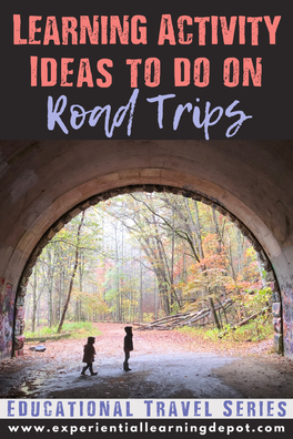 Educational learning activities for road trips blog post cover photo