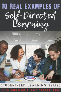 Examples of self-directed learning blog post cover image.