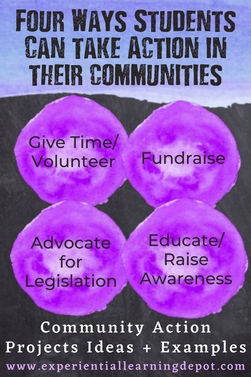 Ideas for community action projects infographic