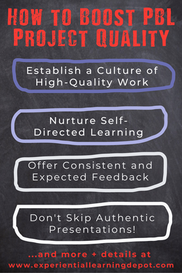 8 Ways to Boost Student PBL Project Quality Improvement blog infographic