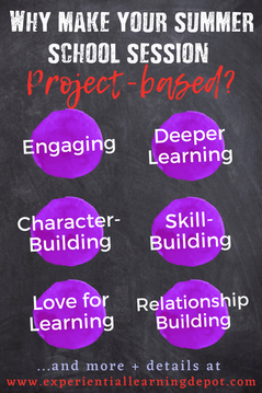 The benefits of a project-based summer school class for highschoolers infographic.
