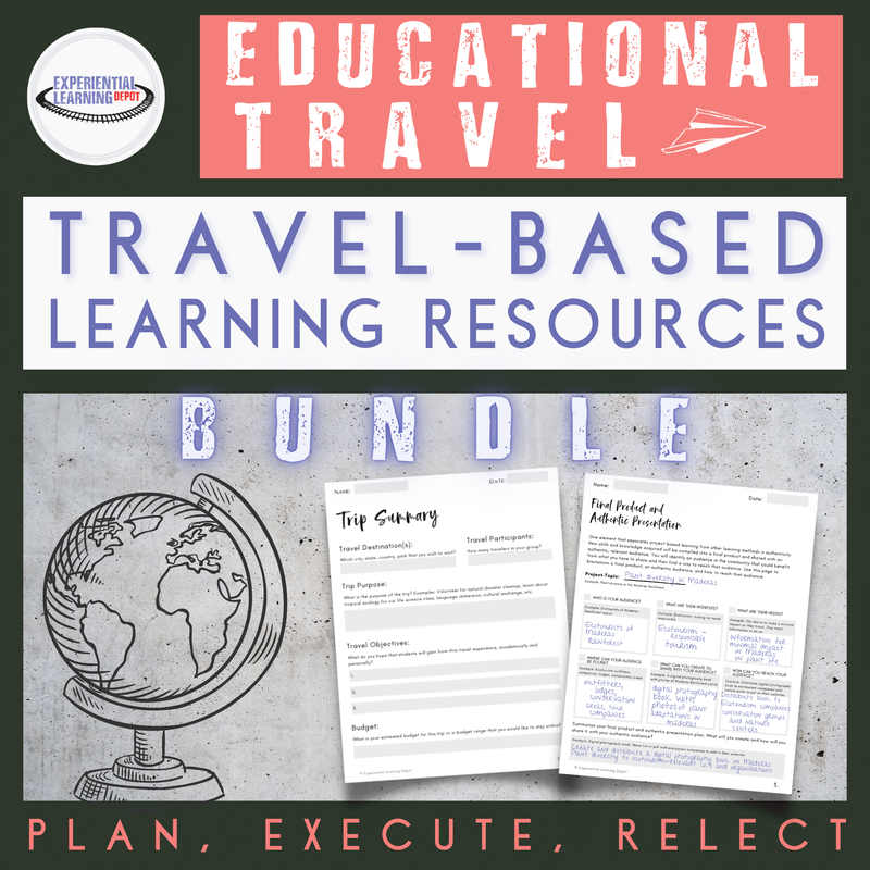 Education through travel based planning and execution bundle.