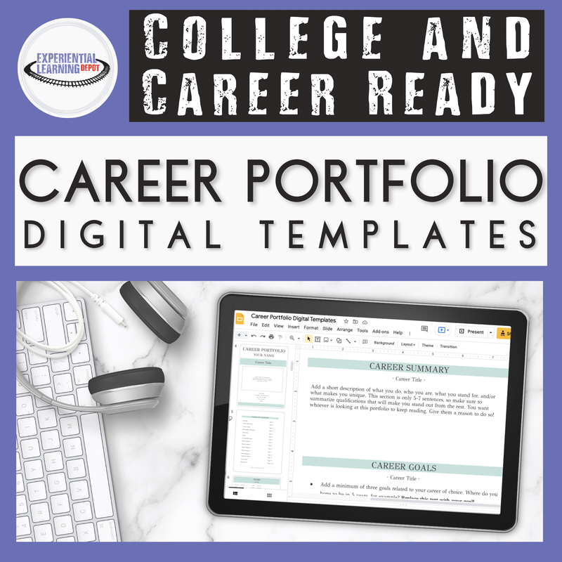 College career ready student career portfolio example