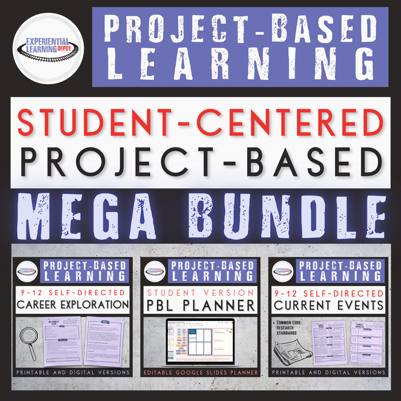 Mega bundle of ready-made PBL resources, many of which were mentioned in this examples of project-based learning blog post.