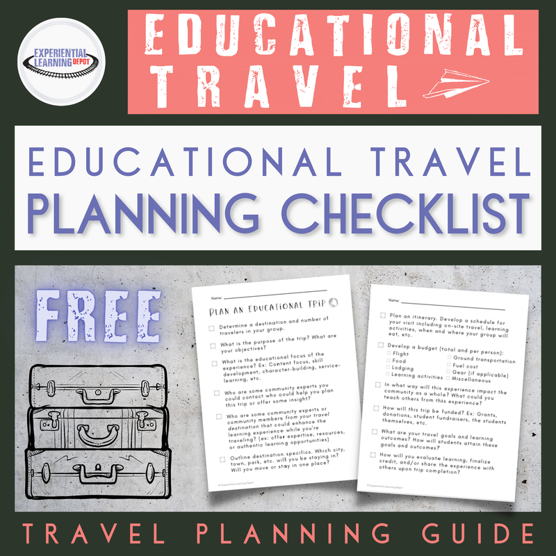 PBL projects for educational travel free checklist