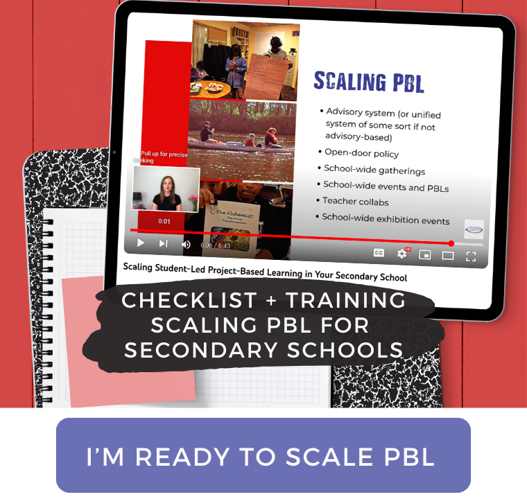free experiential learning resource - scaling PBL checklist and training
