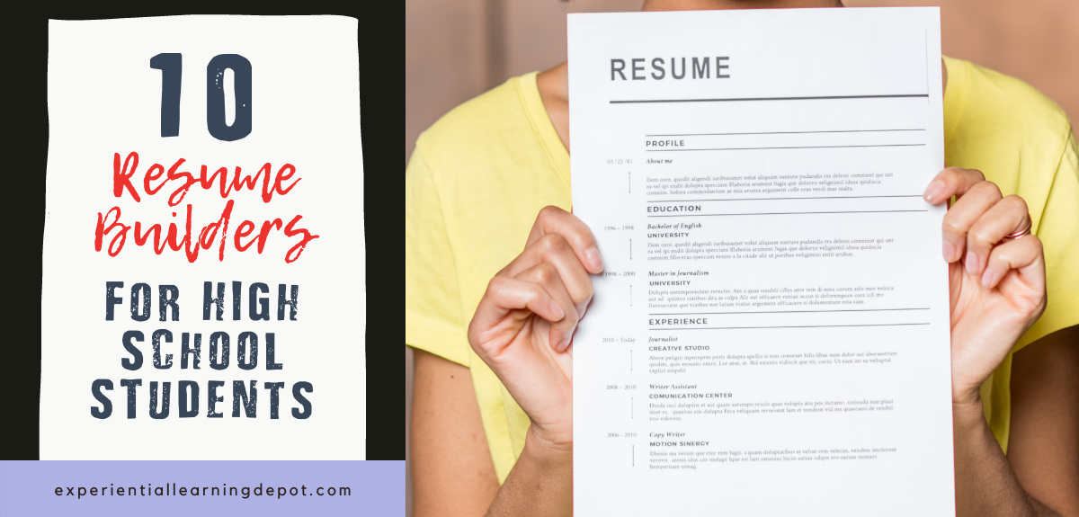 High school resume builders for students