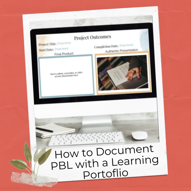 Project-based learning assessment using free editable Google Slides learning portfolio.