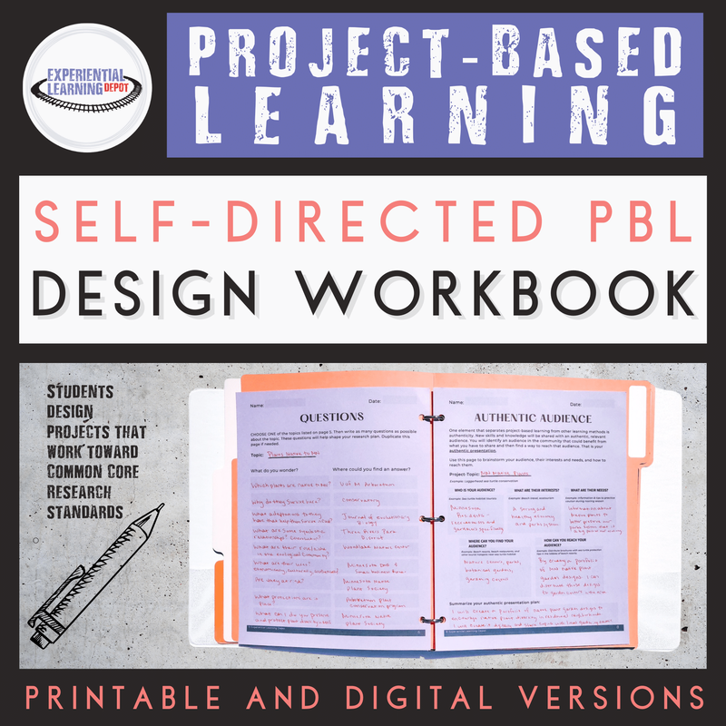 This self-directed project based learning workbook for students is a great tool for distance learning, including helping guide students to the best innovative digital final product option.