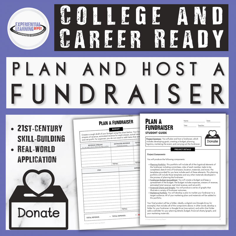 Student fundraiser project templates.