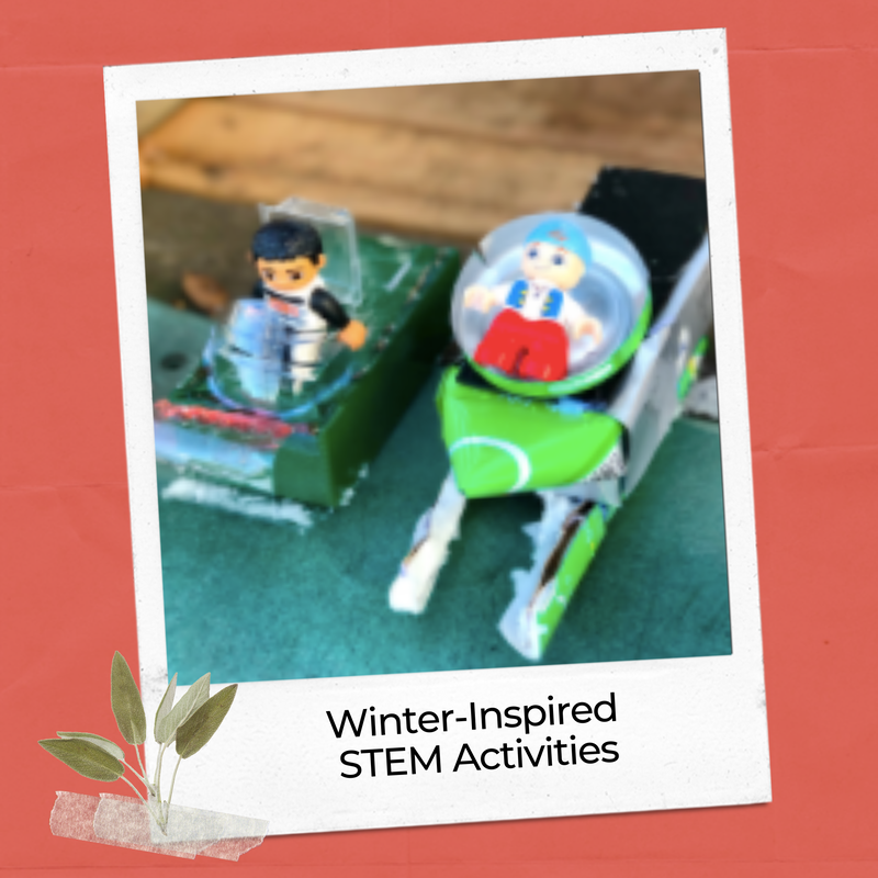 New years activity ideas such as snow-inspired STEM.