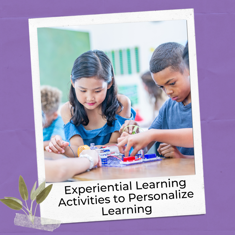 Experiential Learning Activities to go with Personal Learning Plan Templates blog post