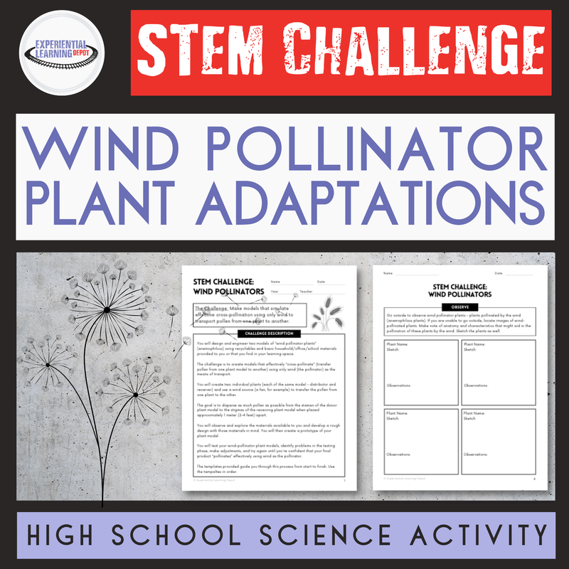 wind pollinator STEM resource for plant science fair ideas