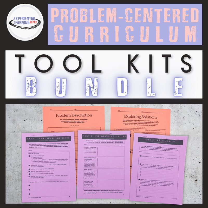 Problem-Based Learning Curriculum Mini-Bundle: Problem-based learning challenge tool kit and community action project tool kit.