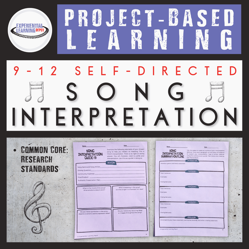 Project-based learning art and song resource.