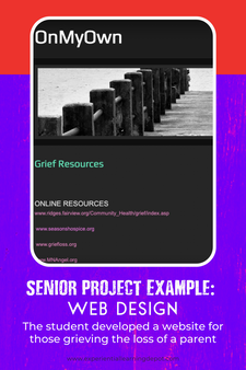 High School senior project example: web development career