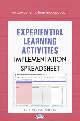Free experiential learning activity implementation spreadsheet