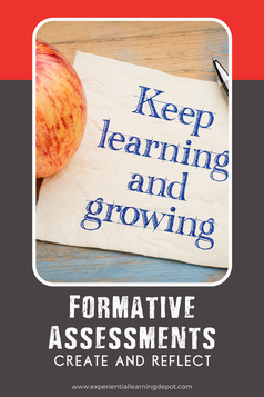 Assess learning outcomes of experiential learning with formative assessments