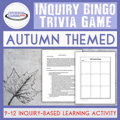 Experiential fall learning activities: Fall-themed inquiry bingo