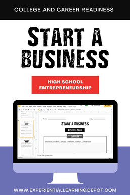 One of my favorite high school resume builders for students is starting a business, and this resource includes all of the guiding materials to help you and students through this experience.