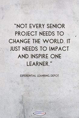 High school senior projects blog post quote