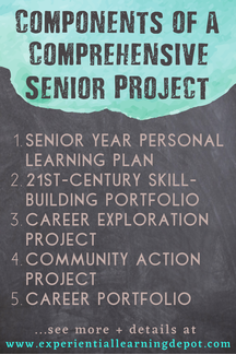 Idea for senior projects for high school students. When combined they make for one, comprehensive, senior experience.