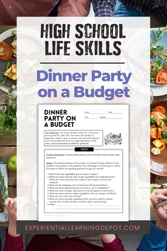 Dinner party on a budget life skills example.