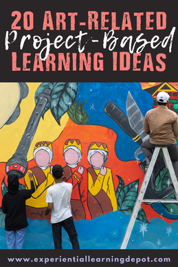 Project-based learning art ideas blog post cover.
