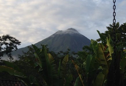 View of Arenal Volcano in Costa Rica on our high school biology trip.