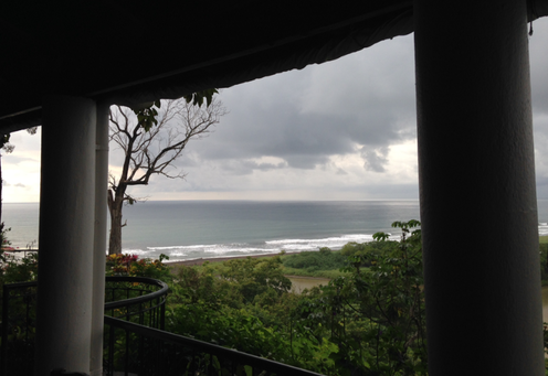 Costa Rica high school biology trip - this photo is a view of the Pacific Ocean from our hotel. We conducted biodiversity surveys in the forest below. 