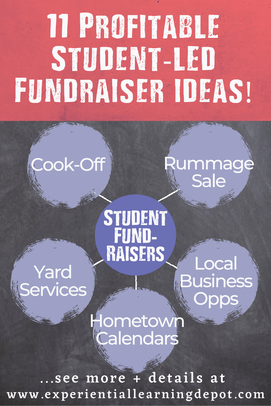 Student fundraiser projects infographic.