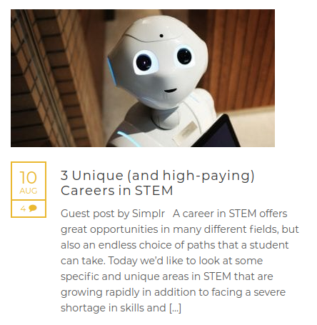 STEM career exploration modules on Career in STEM website. 